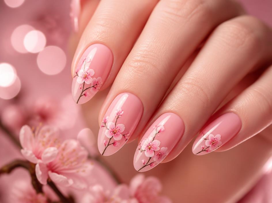 Cherry Blossom Manicure